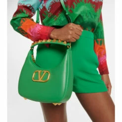 Valentino Garavani Stud Sign Leather Shoulder Bag