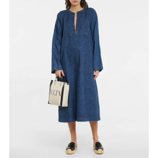 Valentino Garavani VLTN Mini Leather-trimmed Canvas Tote 6 Valentino Garavani VLTN Mini Leather-trimmed Canvas Tote - Image 4