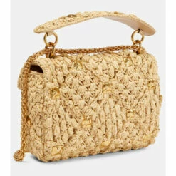 Valentino Garavani Roman Stud Crocheted Raffia Shoulder Bag -Valentino Garavani Sales unnamed file 3153