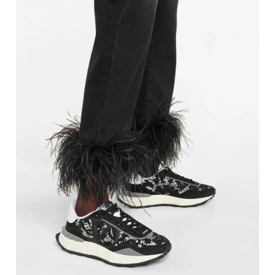 Valentino Garavani Lacerunner Leather-trimmed Sneakers 5 Valentino Garavani Lacerunner Leather-trimmed Sneakers - Image 3