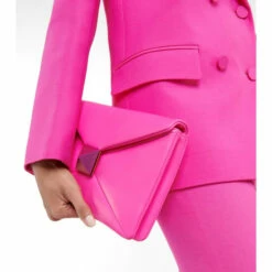 Valentino Garavani One Stud Leather Clutch