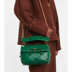 Valentino Garavani Roman Stud Medium Leather Shoulder Bag