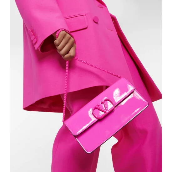 Valentino Garavani VLogo Patent Leather Shoulder Bag 3 Valentino Garavani VLogo Patent Leather Shoulder Bag