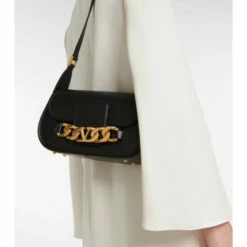 Valentino Garavani VLogo Chain Leather Shoulder Bag