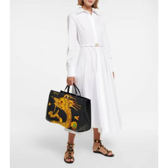 Valentino Garavani VLogo Drago Re-Edition Embroidered Tote Bag 6 Valentino Garavani VLogo Drago Re-Edition Embroidered Tote Bag - Image 4