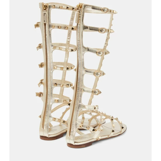 Valentino Garavani Rockstud Leather Knee-high Sandals 4 Valentino Garavani Rockstud Leather Knee-high Sandals - Image 2