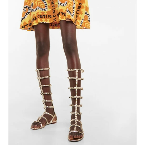 Valentino Garavani Rockstud Leather Knee-high Sandals 5 Valentino Garavani Rockstud Leather Knee-high Sandals - Image 3