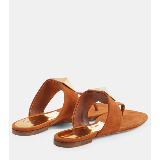 Valentino Garavani One Stud Suede Thong Sandals 4 Valentino Garavani One Stud Suede Thong Sandals - Image 2