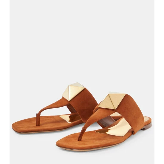 Valentino Garavani One Stud Suede Thong Sandals 6 Valentino Garavani One Stud Suede Thong Sandals - Image 4