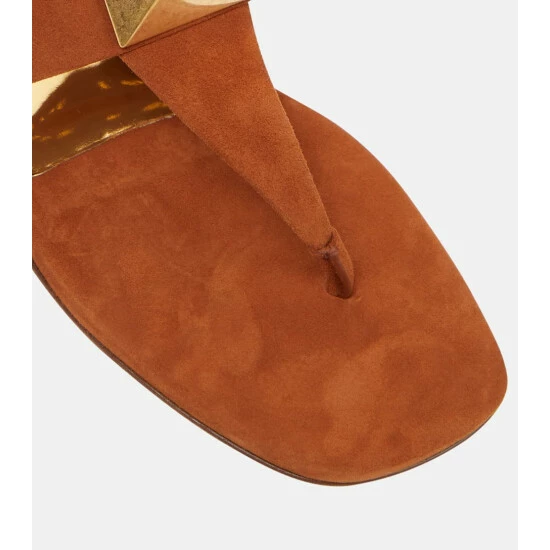 Valentino Garavani One Stud Suede Thong Sandals 7 Valentino Garavani One Stud Suede Thong Sandals - Image 5