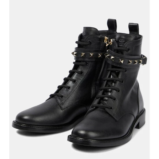 Valentino Garavani Rockstud Leather Ankle Boots 6 Valentino Garavani Rockstud Leather Ankle Boots - Image 4