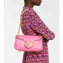 Valentino Garavani Stud Sign Leather Shoulder Bag