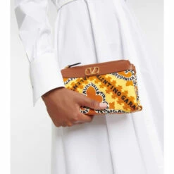 Valentino Garavani VLogo Signature Printed Canvas Pouch