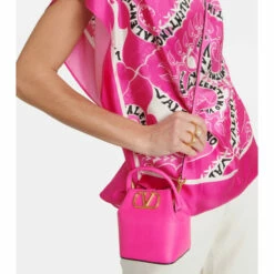 Valentino Garavani VLogo Leather Shoulder Bag