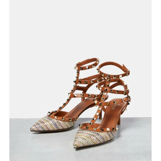 Valentino Garavani Rockstud Striped Pumps 6 Valentino Garavani Rockstud Striped Pumps - Image 4