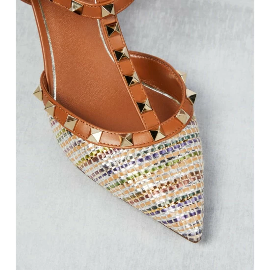 Valentino Garavani Rockstud Striped Pumps 7 Valentino Garavani Rockstud Striped Pumps - Image 5