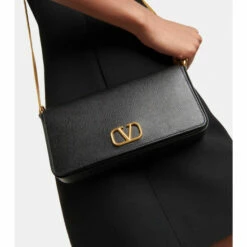 Valentino Garavani VLogo Leather Shoulder Bag