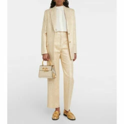 Valentino Garavani VLogo Chain Metallic Leather Loafers