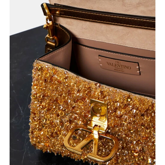 Valentino Garavani VSling Mini Sequined Leather Tote Bag 4 Valentino Garavani VSling Mini Sequined Leather Tote Bag - Image 2