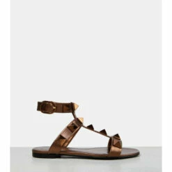 Valentino Garavani Roman Stud Metallic Leather Sandals -Valentino Garavani Sales unnamed file 628