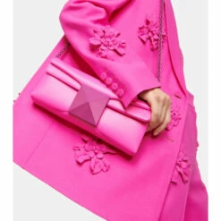 Valentino Garavani One Stud Small Leather Clutch