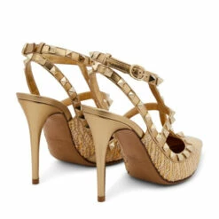 Valentino Garavani Rockstud Raffia And Leather Pumps -Valentino Garavani Sales unnamed file 708