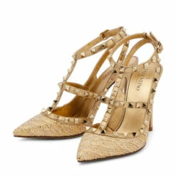 Valentino Garavani Rockstud Raffia And Leather Pumps -Valentino Garavani Sales unnamed file 710