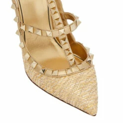 Valentino Garavani Rockstud Raffia And Leather Pumps -Valentino Garavani Sales unnamed file 711