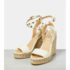 Valentino Garavani Rockstud Leather Wedge Sandals -Valentino Garavani Sales unnamed file 746