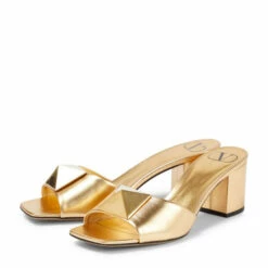 Valentino Garavani One Stud Metallic Leather Mules -Valentino Garavani Sales unnamed file 815