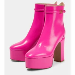 Valentino Garavani Tan-Go Leather Platform Ankle Boots -Valentino Garavani Sales unnamed file 893