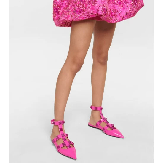 Valentino Garavani Roman Stud Leather Ballet Flats 5 Valentino Garavani Roman Stud Leather Ballet Flats - Image 3