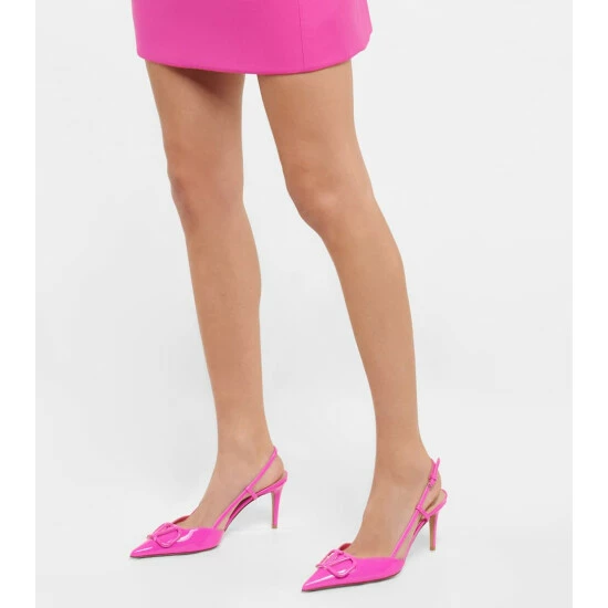 Valentino Garavani VLogo Leather Slingback Pumps 5 Valentino Garavani VLogo Leather Slingback Pumps - Image 3