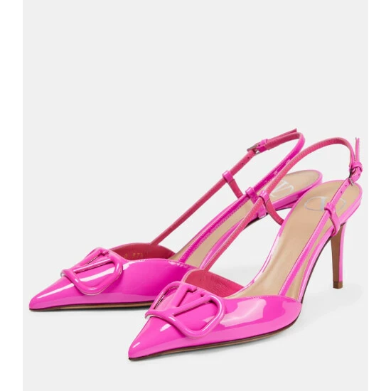 Valentino Garavani VLogo Leather Slingback Pumps 6 Valentino Garavani VLogo Leather Slingback Pumps - Image 4