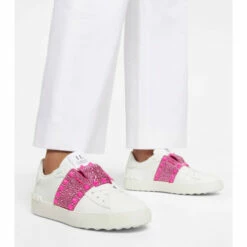 Valentino Garavani Rockstud Untitled Embellished Leather Sneakers -Valentino Garavani Sales unnamed file 963