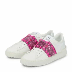 Valentino Garavani Rockstud Untitled Embellished Leather Sneakers -Valentino Garavani Sales unnamed file 964