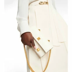 Valentino Garavani Roman Stud Small Leather Wallet On Chain